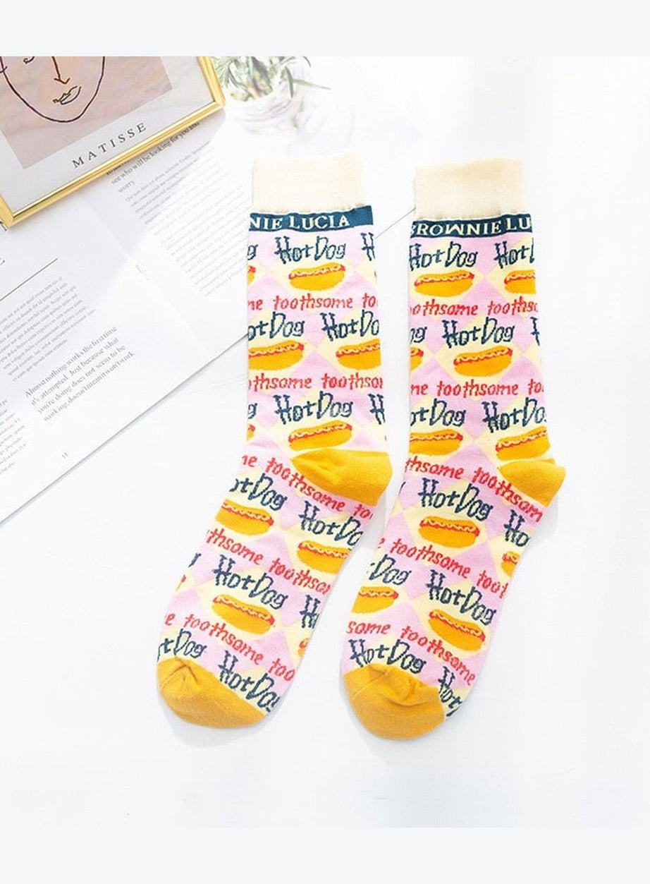 Y2k Indie Aesthetic Print Cute Socks
