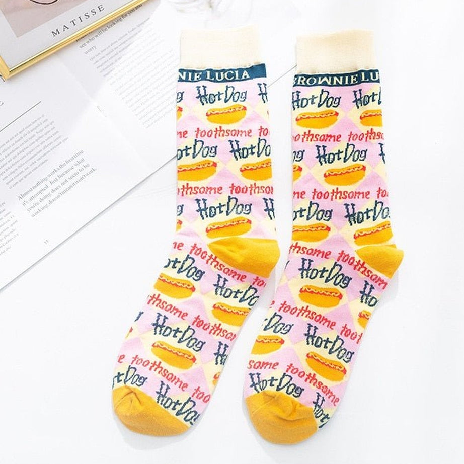Y2k Indie Aesthetic Print Cute Socks