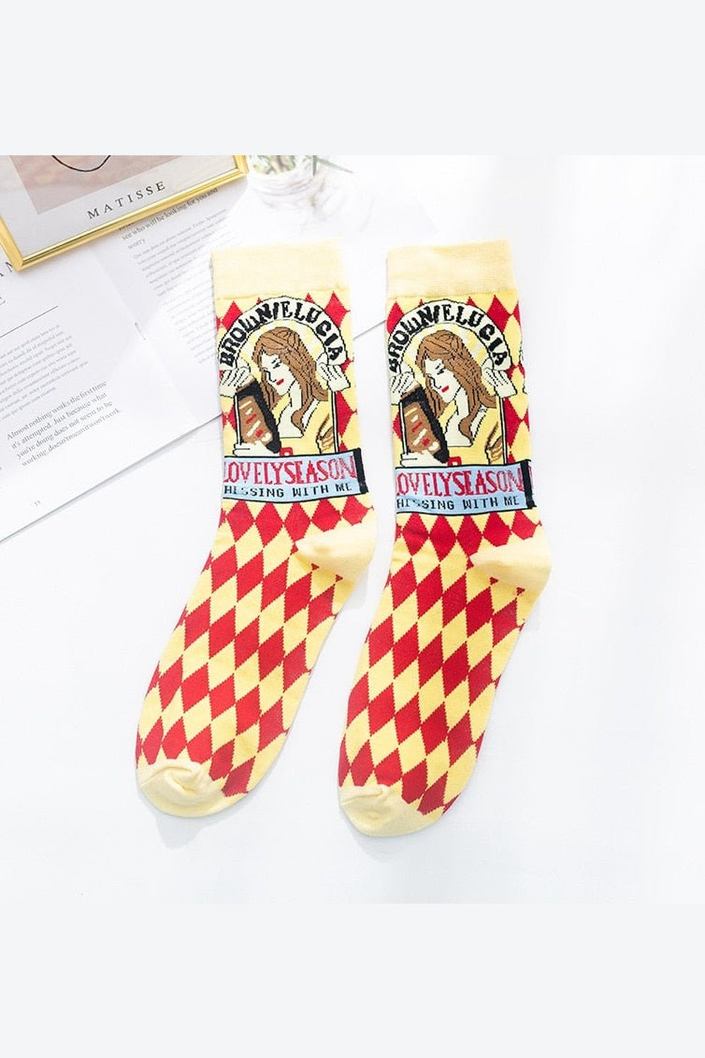 Y2k Indie Aesthetic Print Cute Socks