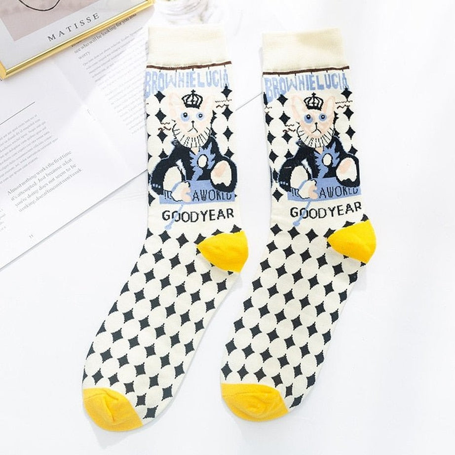 Y2k Indie Aesthetic Print Cute Socks