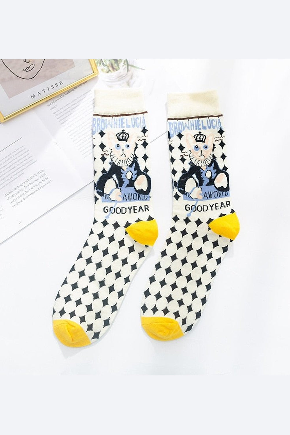 Y2k Indie Aesthetic Print Cute Socks