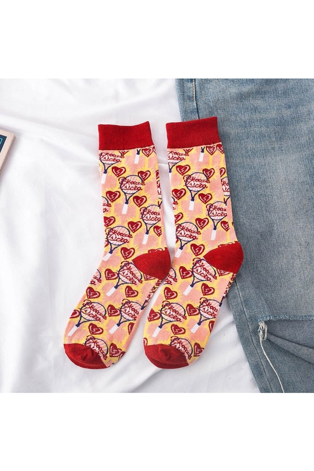 Y2k Indie Aesthetic Print Cute Socks