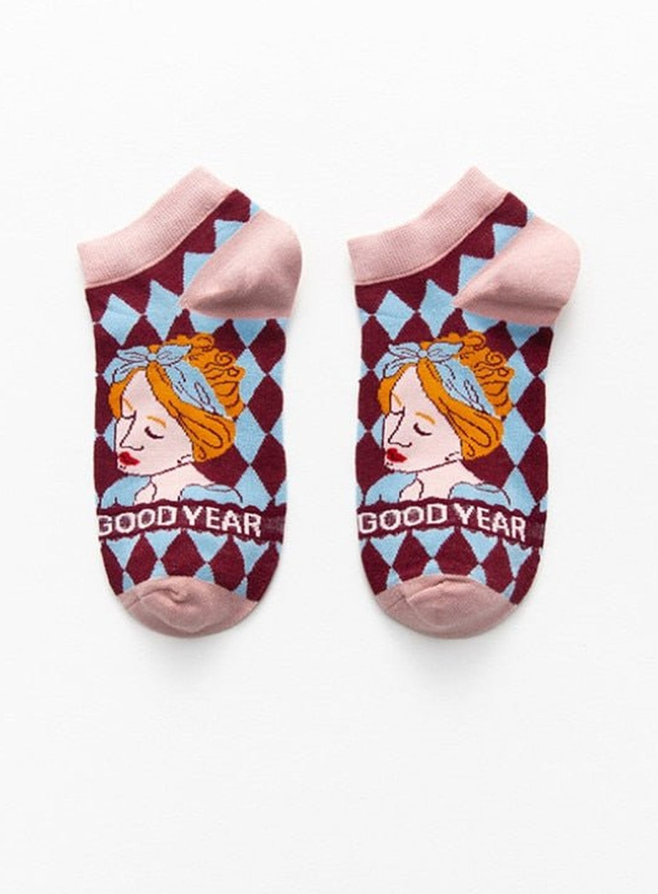 Y2k Indie Aesthetic Print Cute Socks