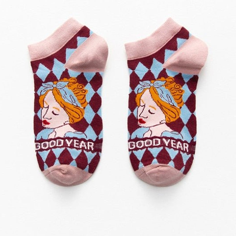 Y2k Indie Aesthetic Print Cute Socks