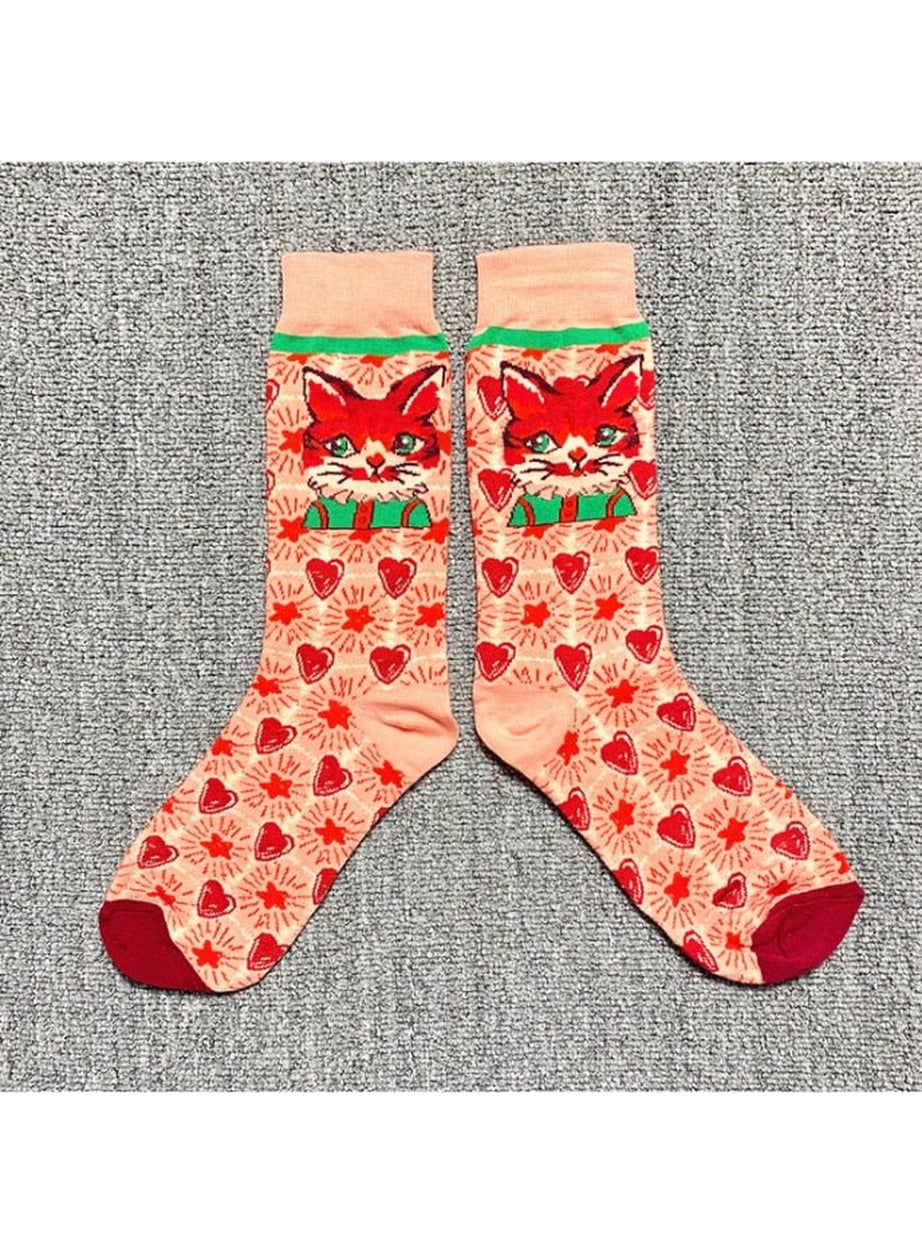 Y2k Indie Aesthetic Print Cute Socks