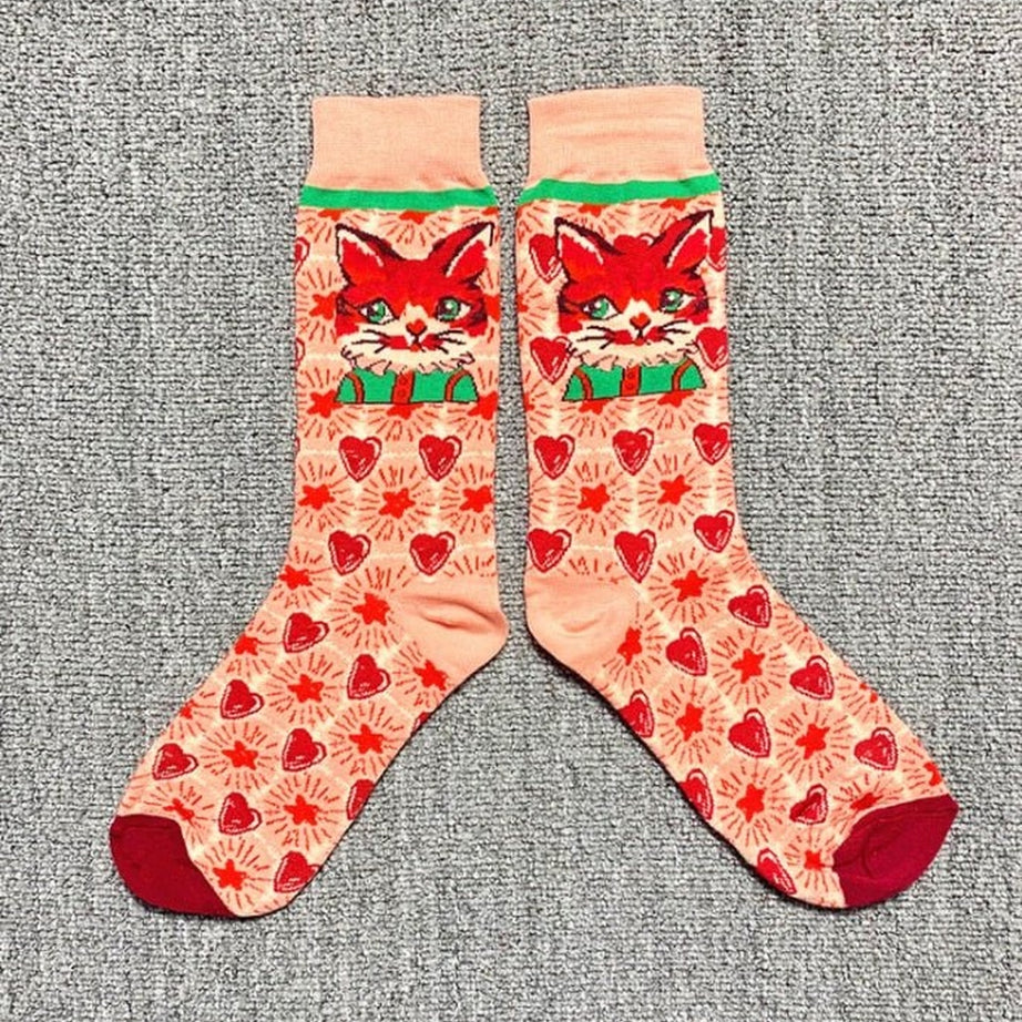 Y2k Indie Aesthetic Print Cute Socks