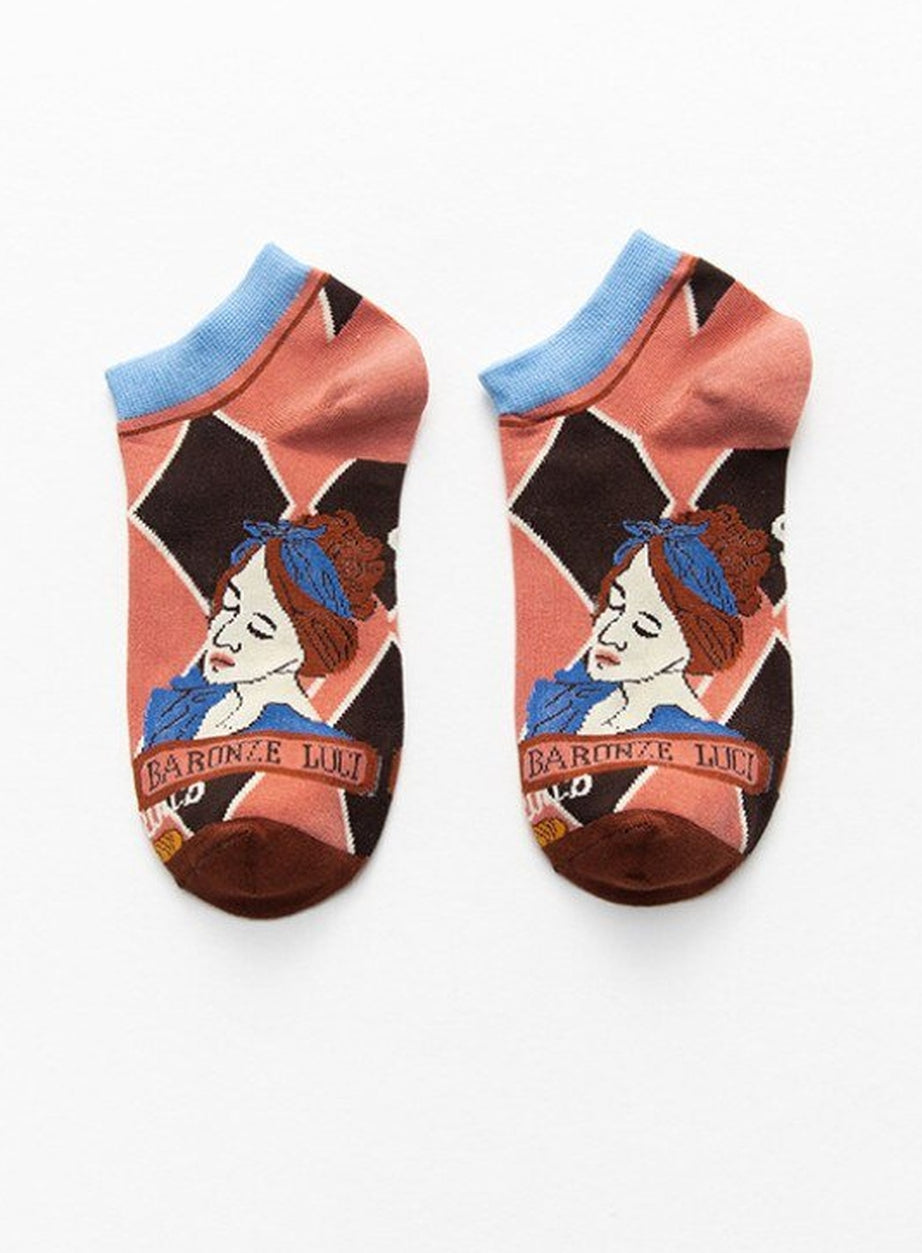 Y2k Indie Aesthetic Print Cute Socks