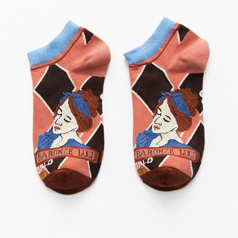 Y2k Indie Aesthetic Print Cute Socks