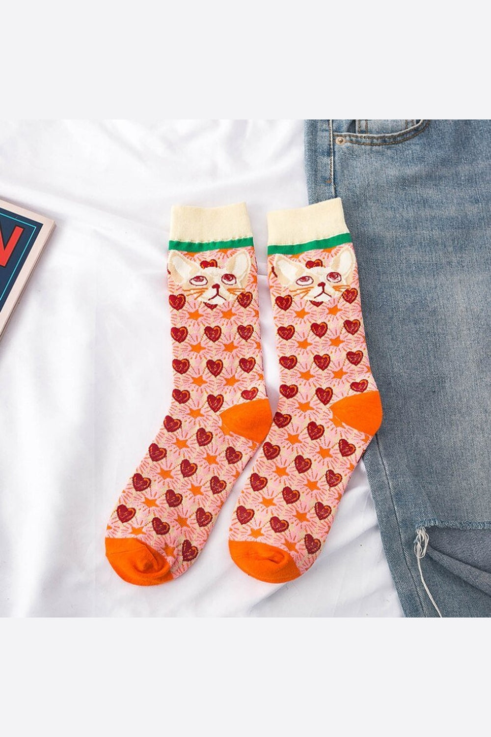 Y2k Indie Aesthetic Print Cute Socks