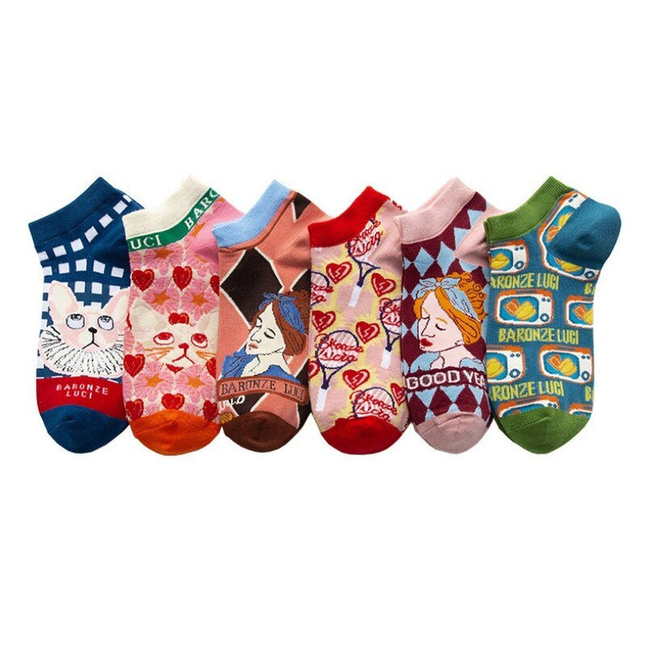 Y2k Indie Aesthetic Print Cute Socks