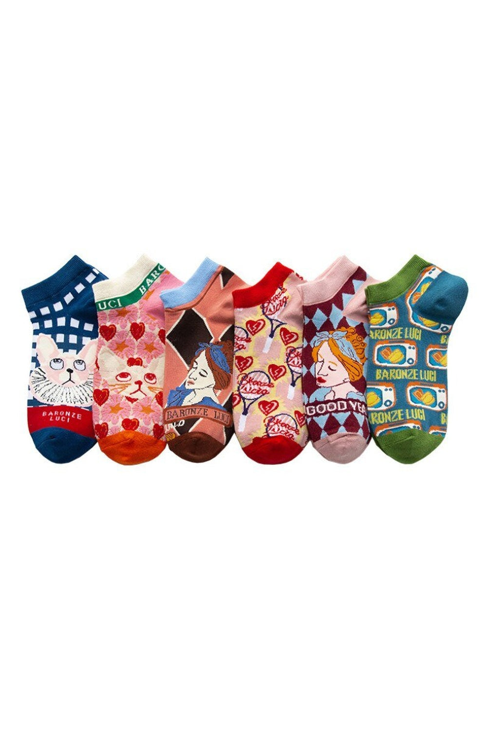 Y2k Indie Aesthetic Print Cute Socks