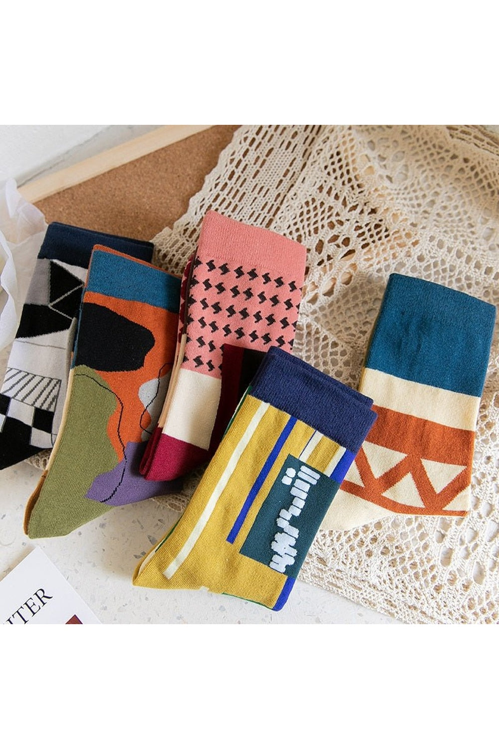 Y2k Indie Creative Sock