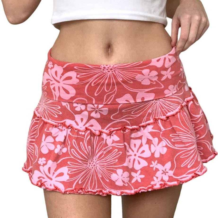 Y2k Indie Cute Pink Mini Skirt