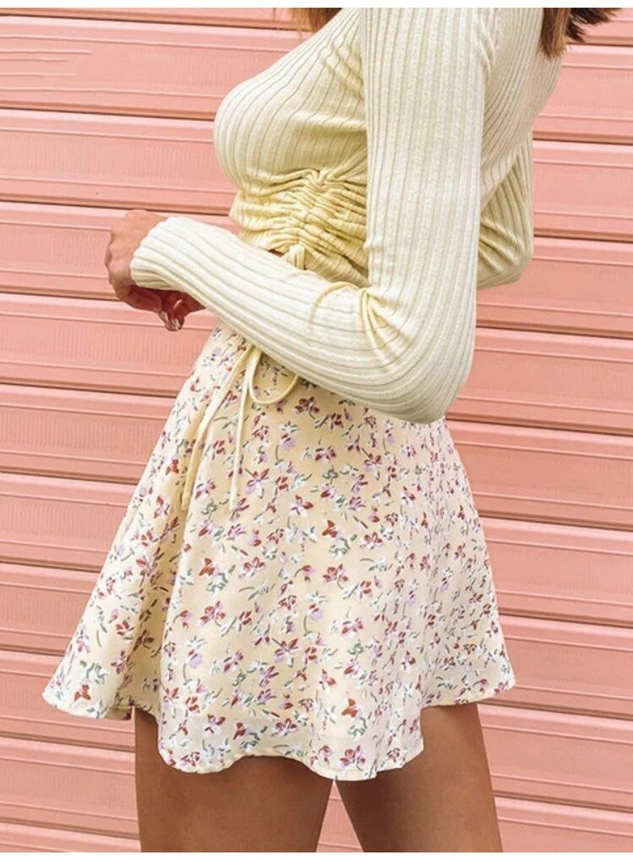 Y2k Indie Floral Summer Skirt