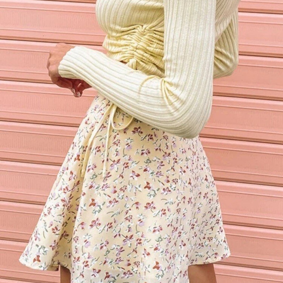 Y2k Indie Floral Summer Skirt