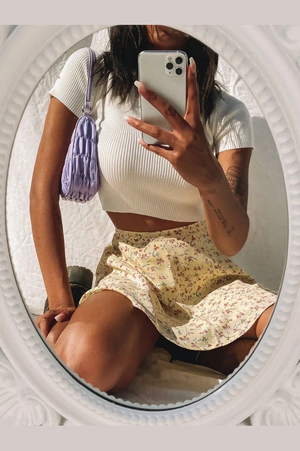 Y2k Indie Floral Summer Skirt