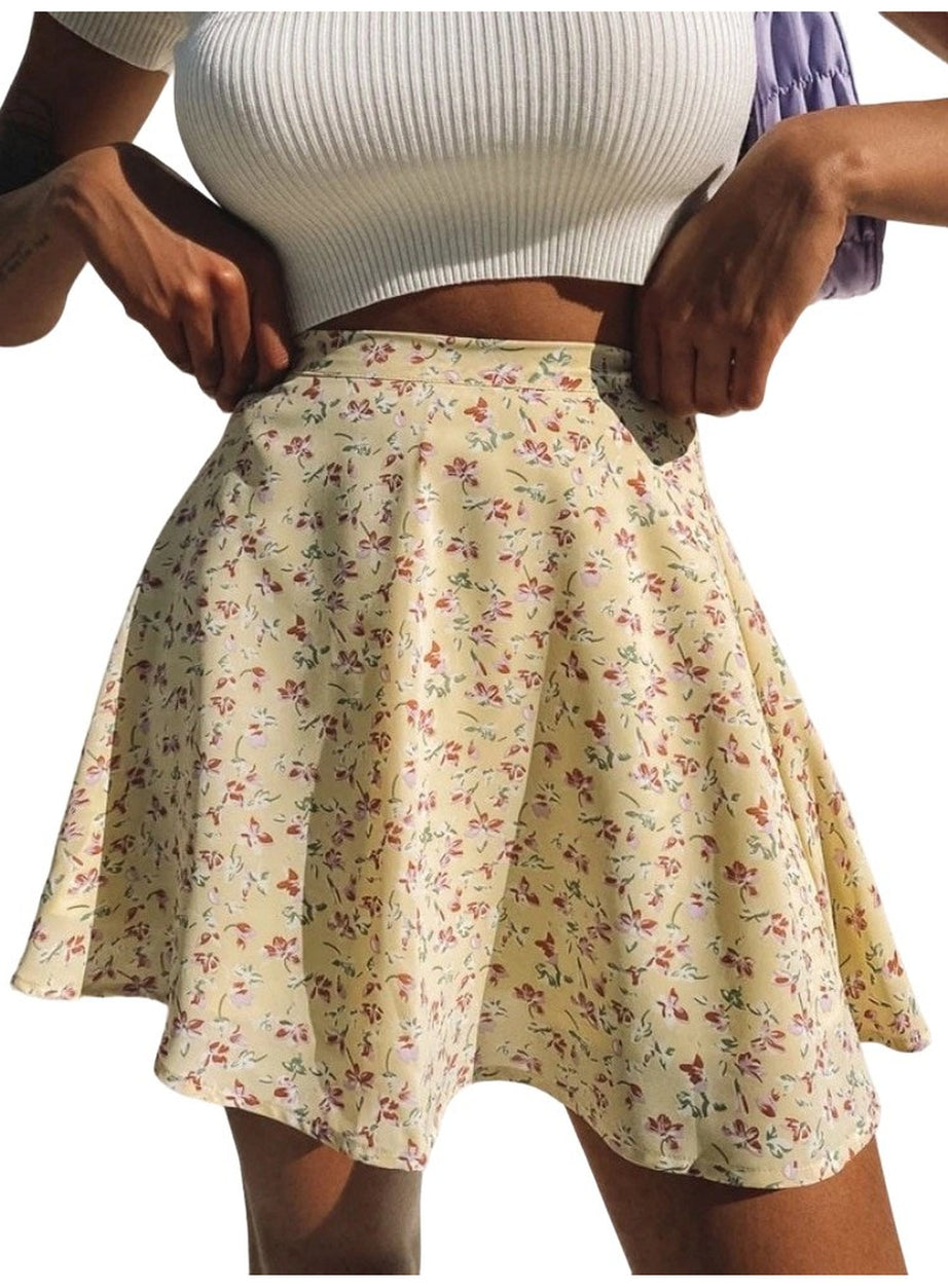 Y2k Indie Floral Summer Skirt