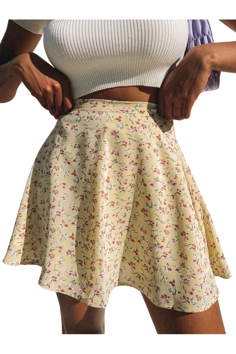 Y2k Indie Floral Summer Skirt