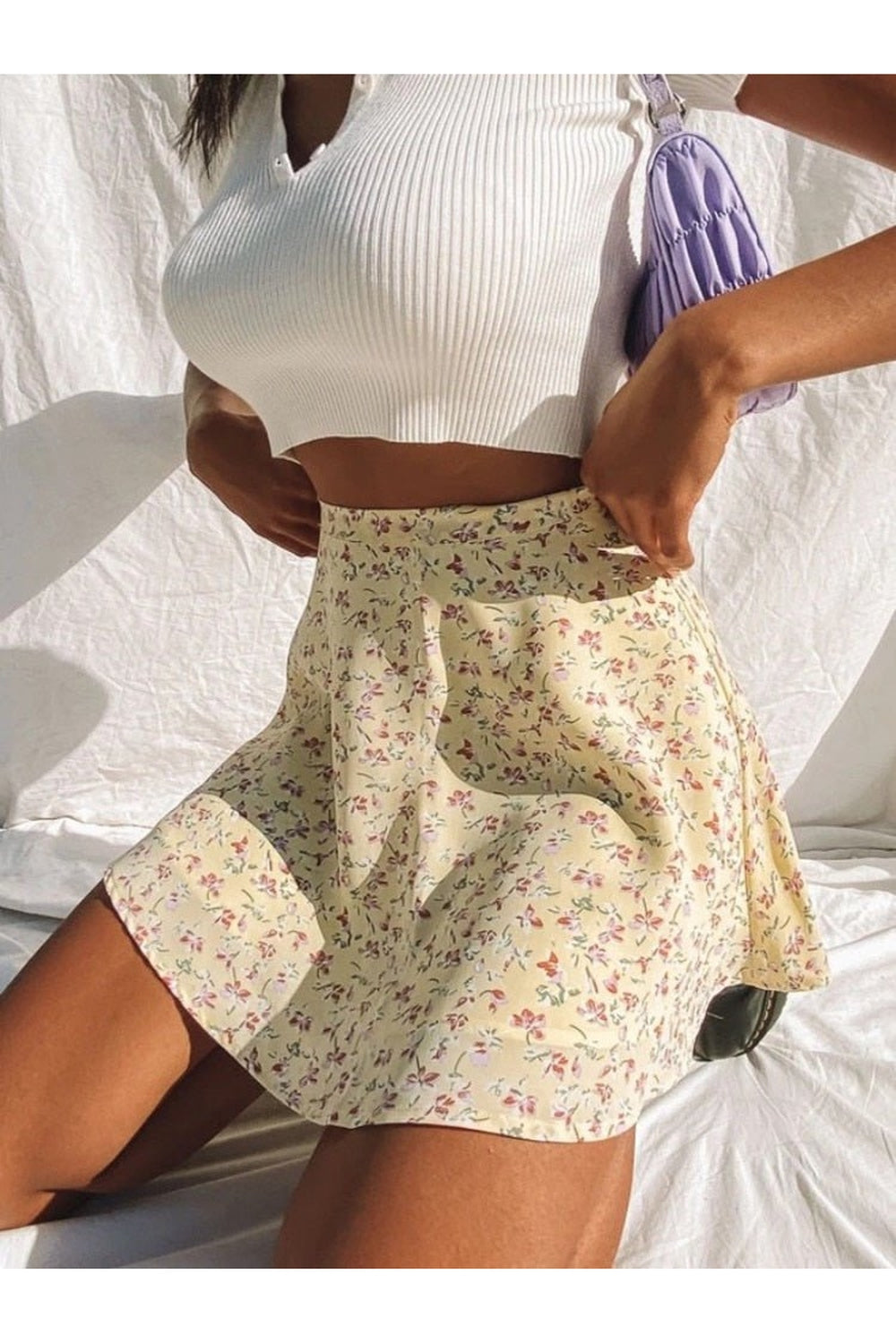 Y2k Indie Floral Summer Skirt