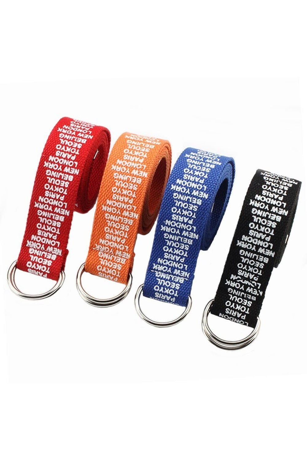 Y2k Indie Letter Printing Canvas Belt