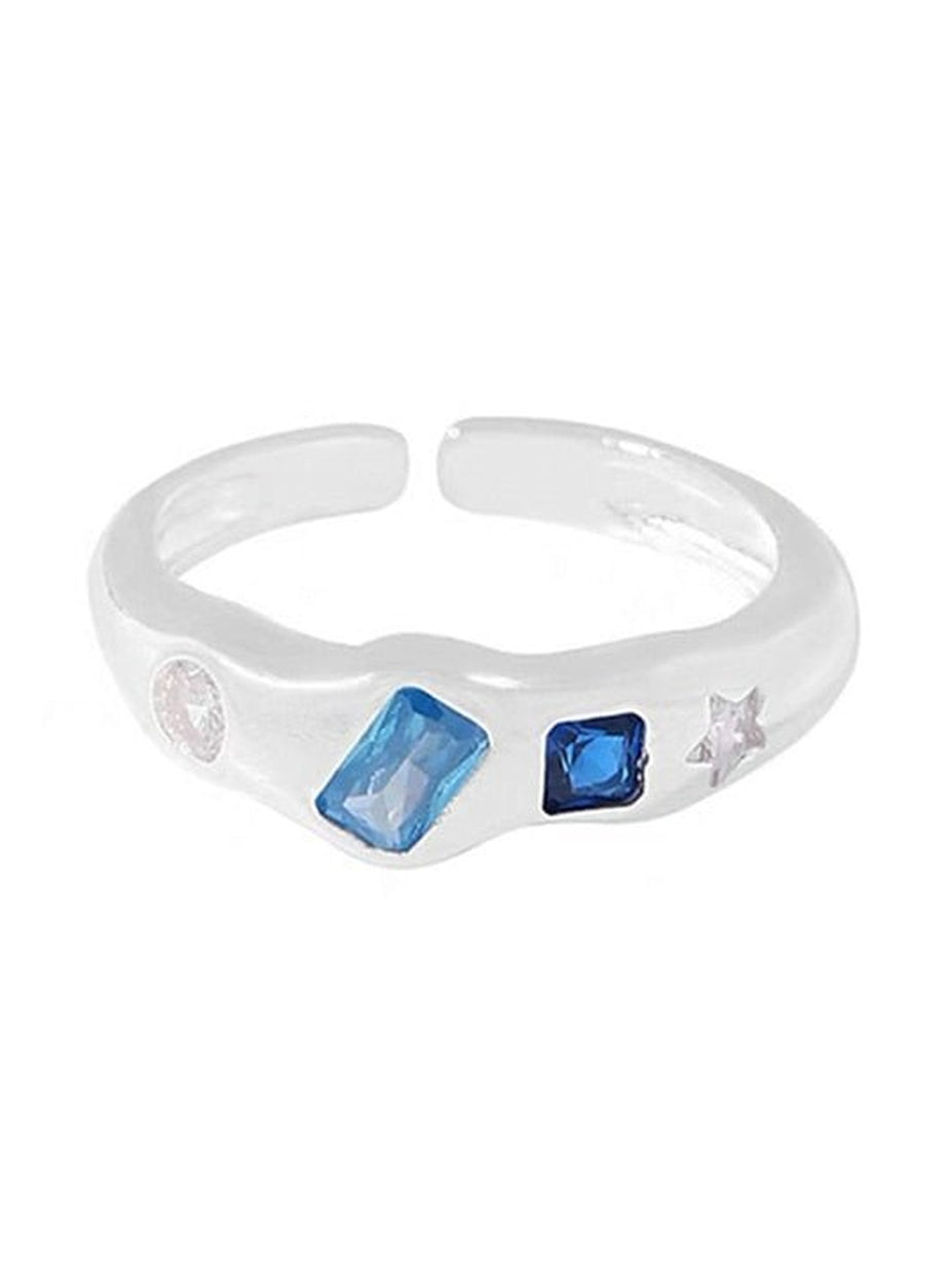 Y2k Indie Opal Zircon Ring