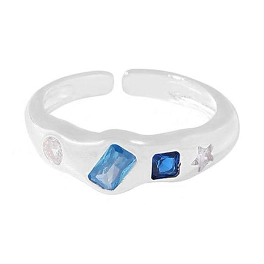 Y2k Indie Opal Zircon Ring