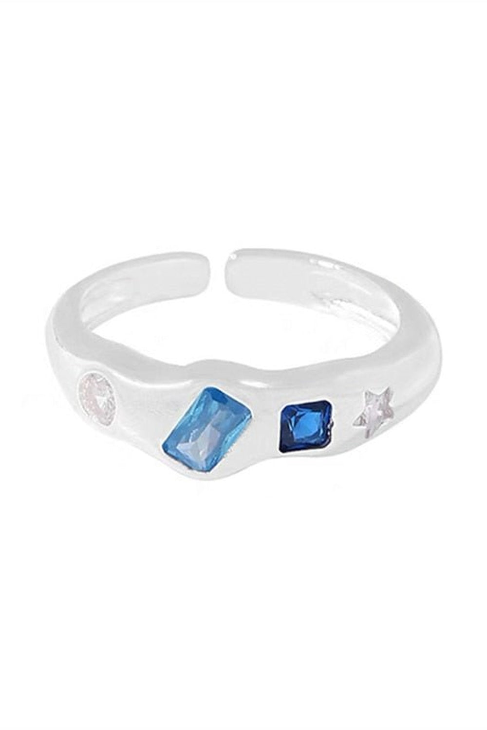 Y2k Indie Opal Zircon Ring
