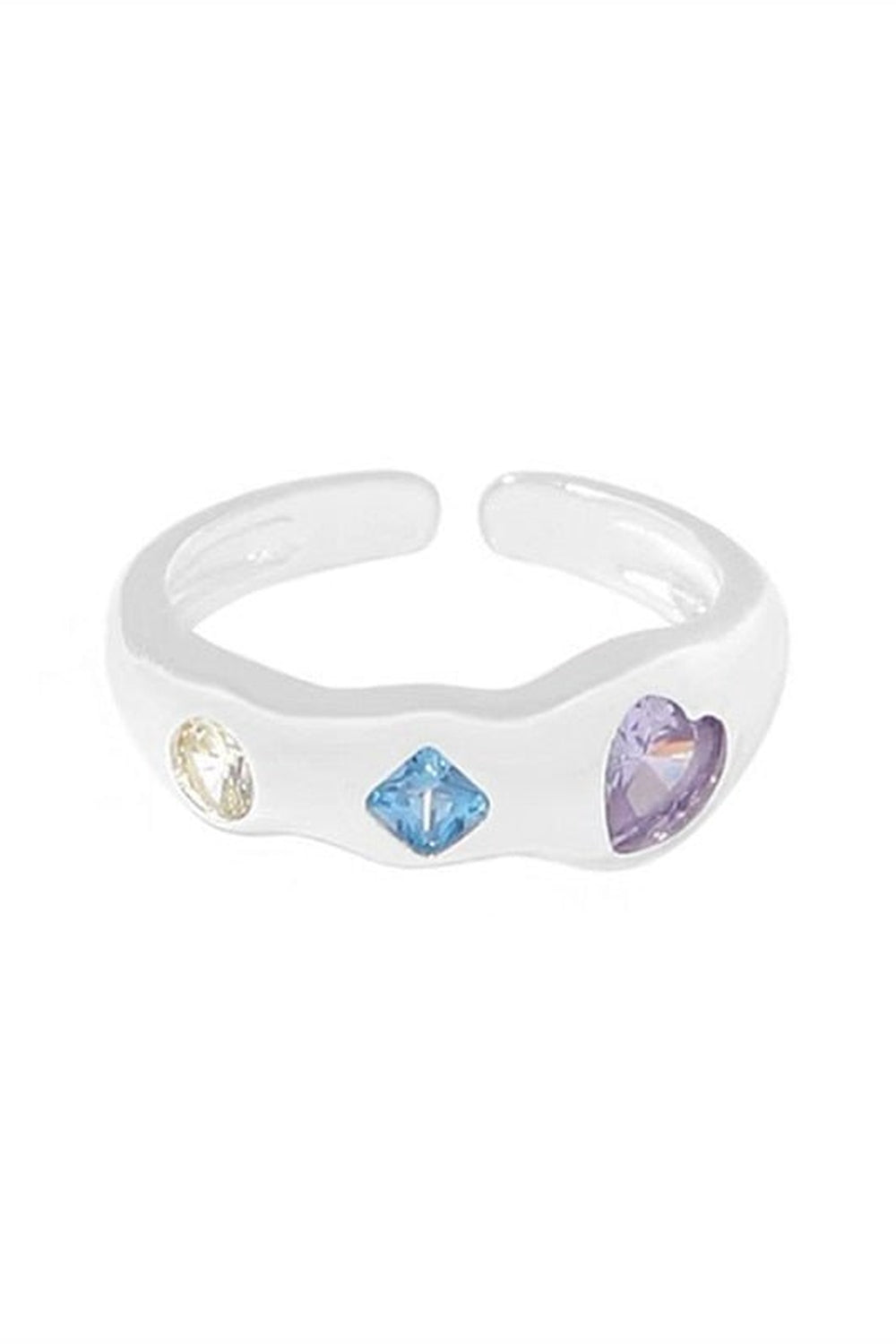 Y2k Indie Opal Zircon Ring