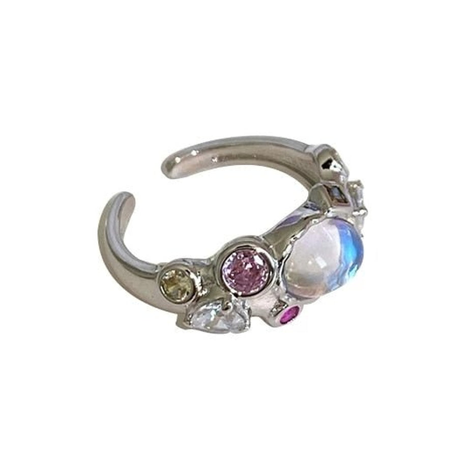 Y2k Indie Opal Zircon Ring