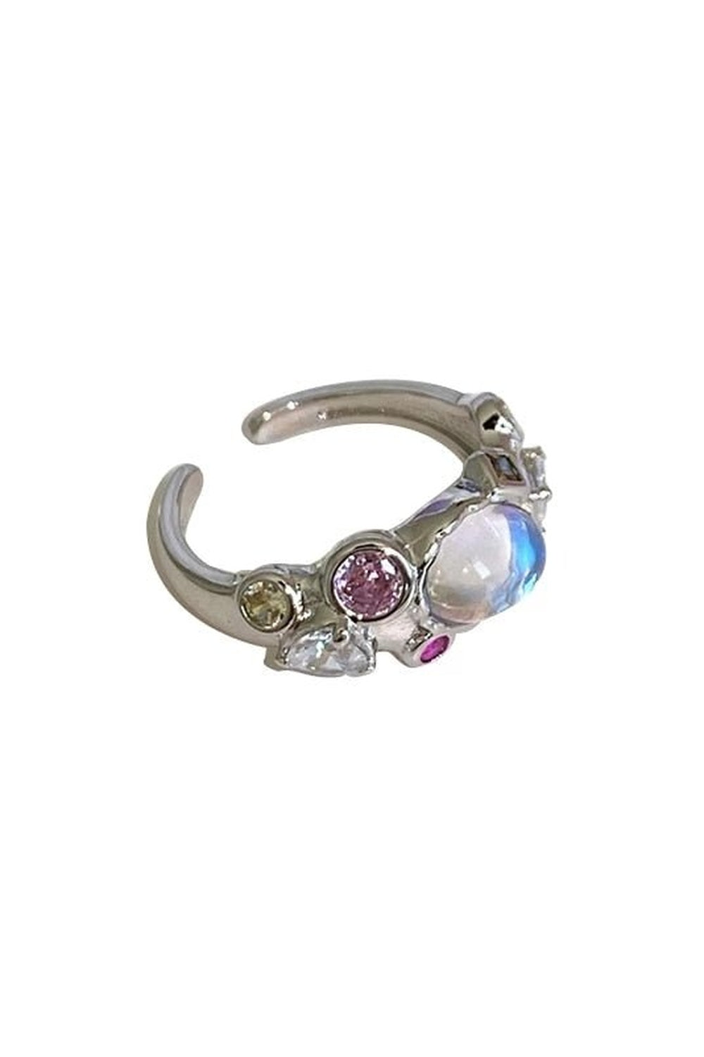 Y2k Indie Opal Zircon Ring