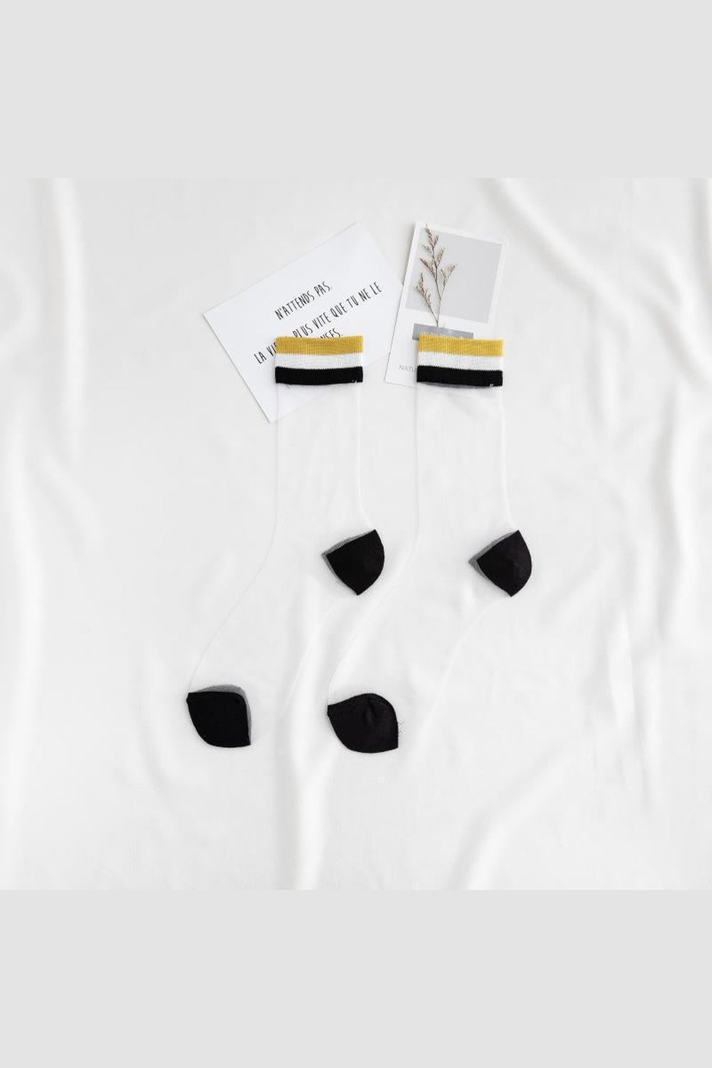 Y2k Indie Rainbow Striped transparent socks