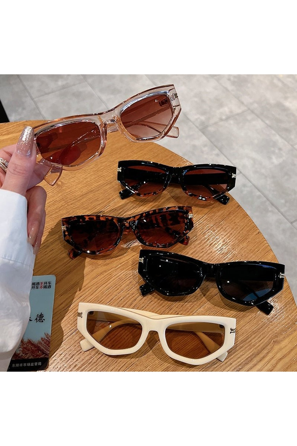 Y2k Irregular Gradient Cat Eye Sunglasses