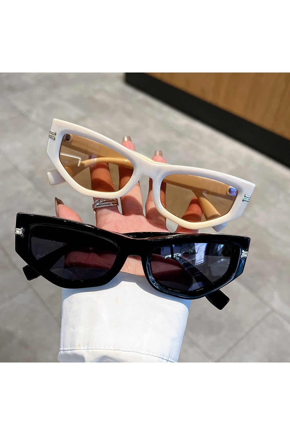 Y2k Irregular Gradient Cat Eye Sunglasses