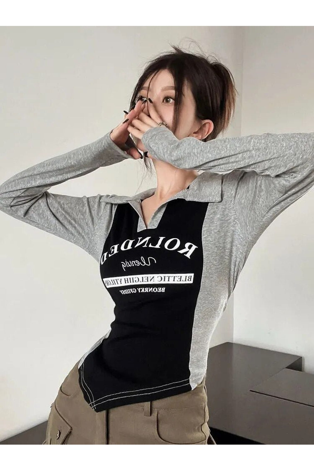 Y2k Irregular Kpop Aesthetic T-Shirt