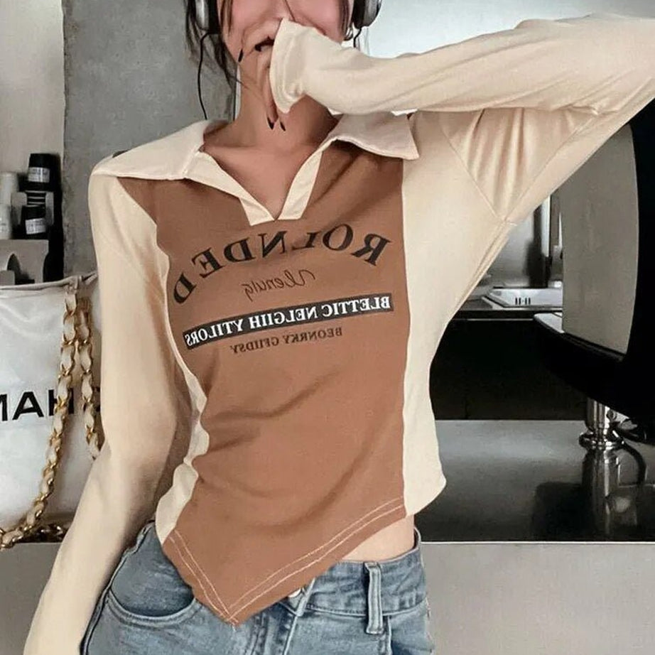 Y2k Irregular Kpop Aesthetic T-Shirt