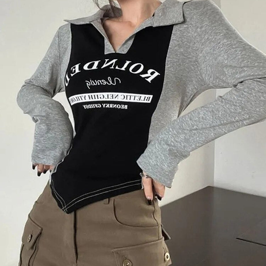 Y2k Irregular Kpop Aesthetic T-Shirt