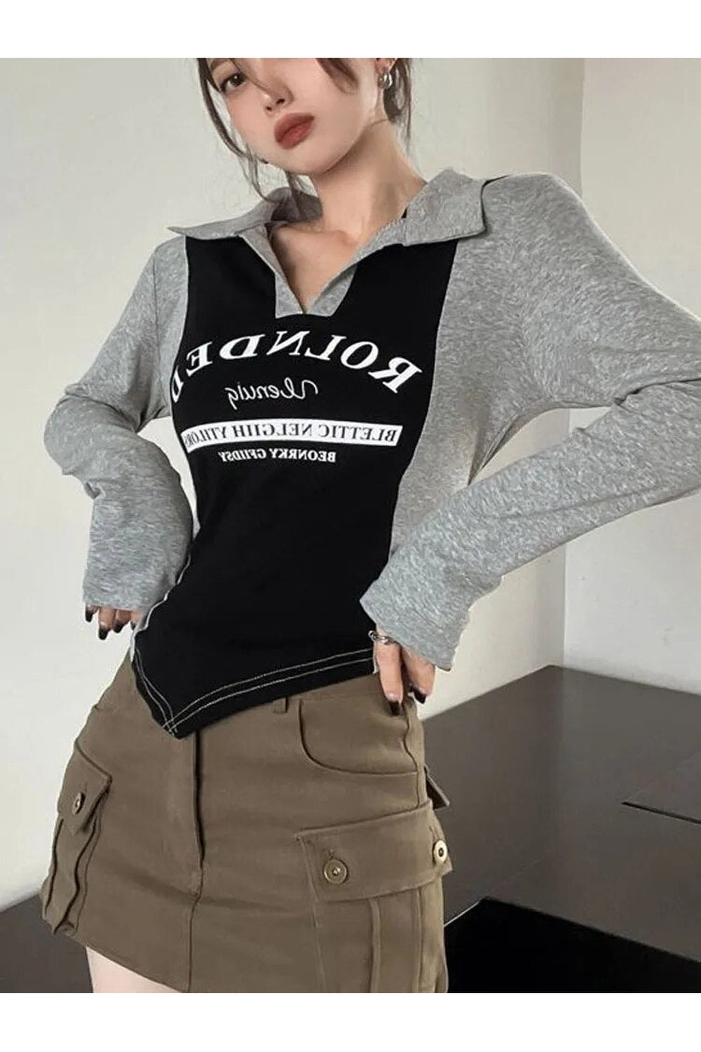 Y2k Irregular Kpop Aesthetic T-Shirt