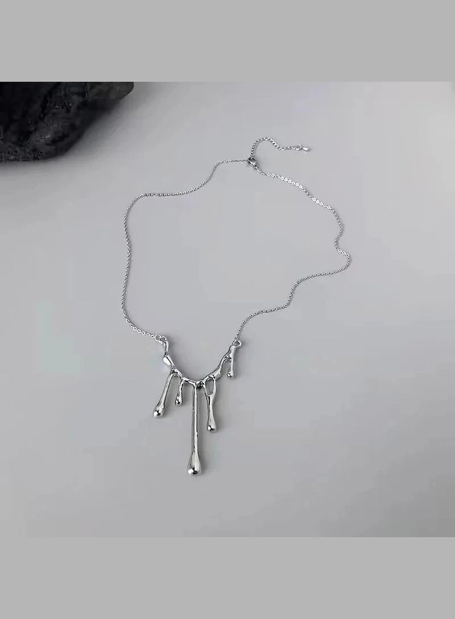 Y2k Irregular Lava Drop Necklace
