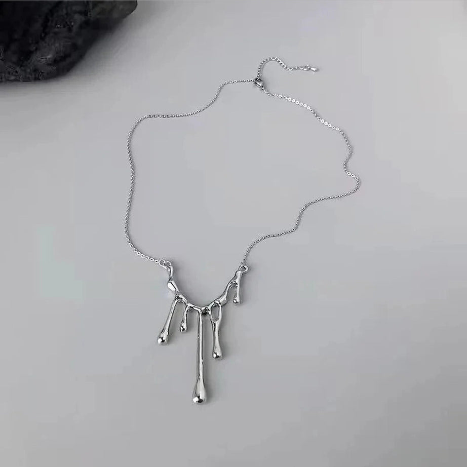 Y2k Irregular Lava Drop Necklace