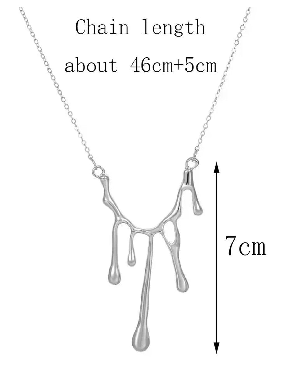 Y2k Irregular Lava Drop Necklace