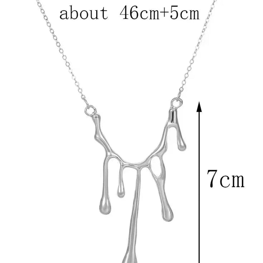 Y2k Irregular Lava Drop Necklace