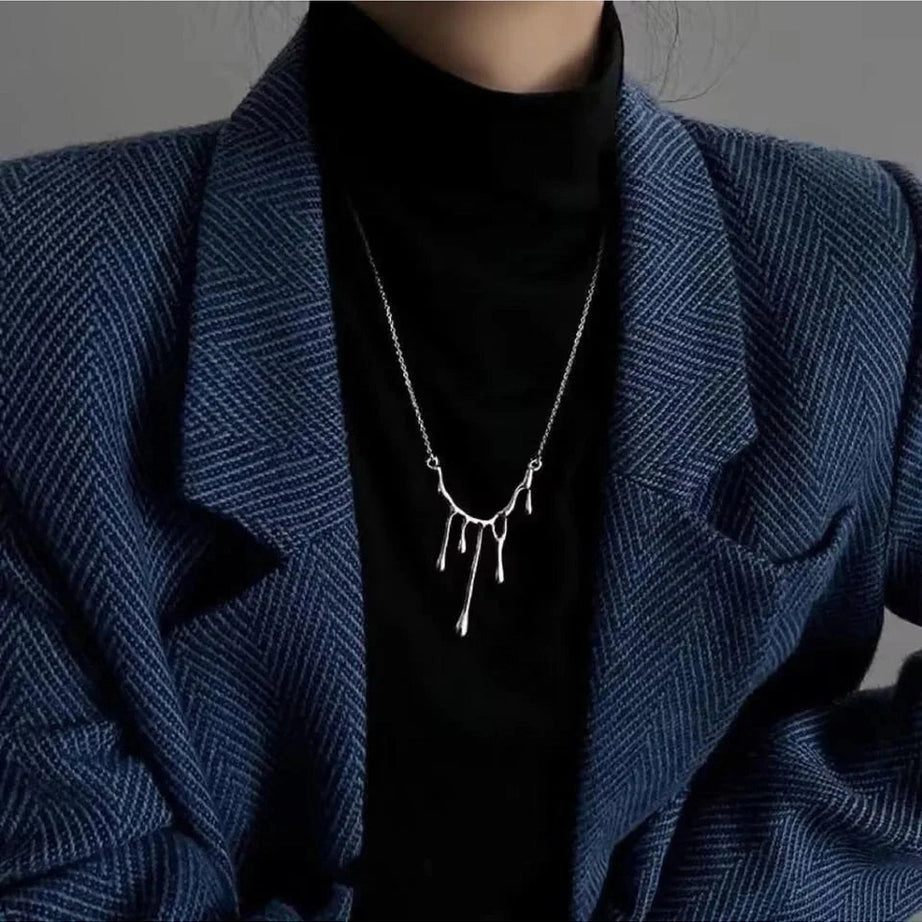 Y2k Irregular Lava Drop Necklace