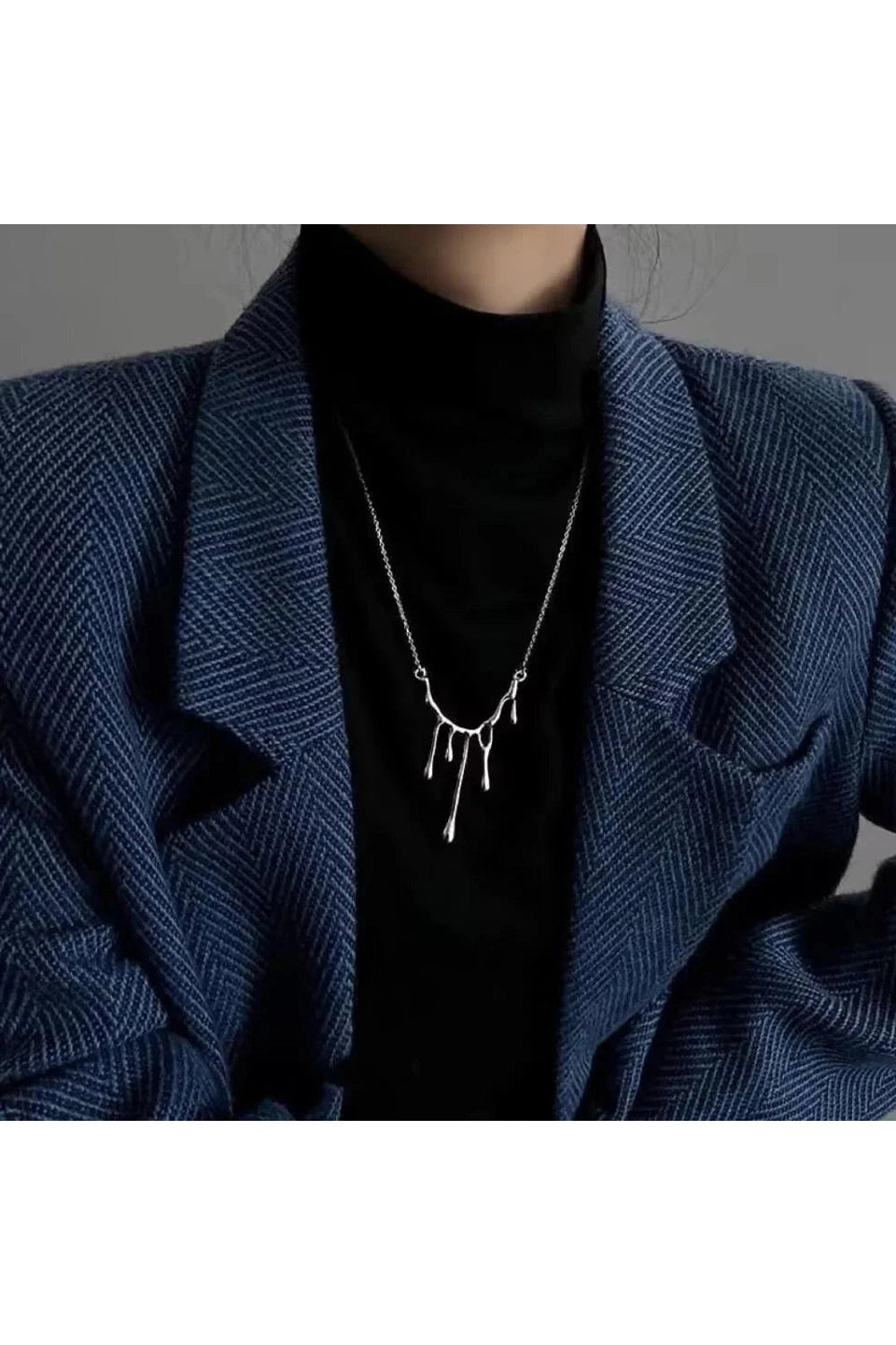 Y2k Irregular Lava Drop Necklace