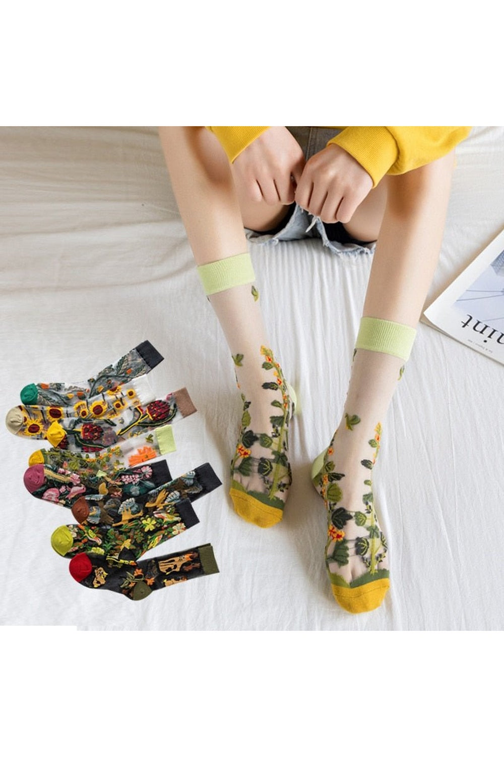 Y2k Jacquard Creative Socks