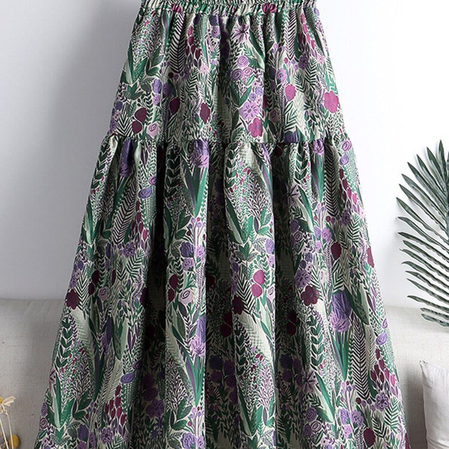 Y2k Jacquard Floral Embroidery Skirt