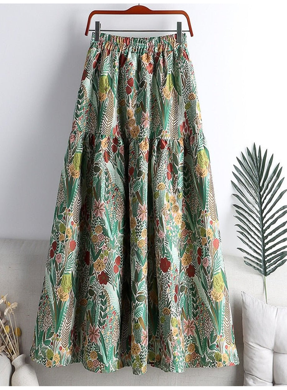 Y2k Jacquard Floral Embroidery Skirt