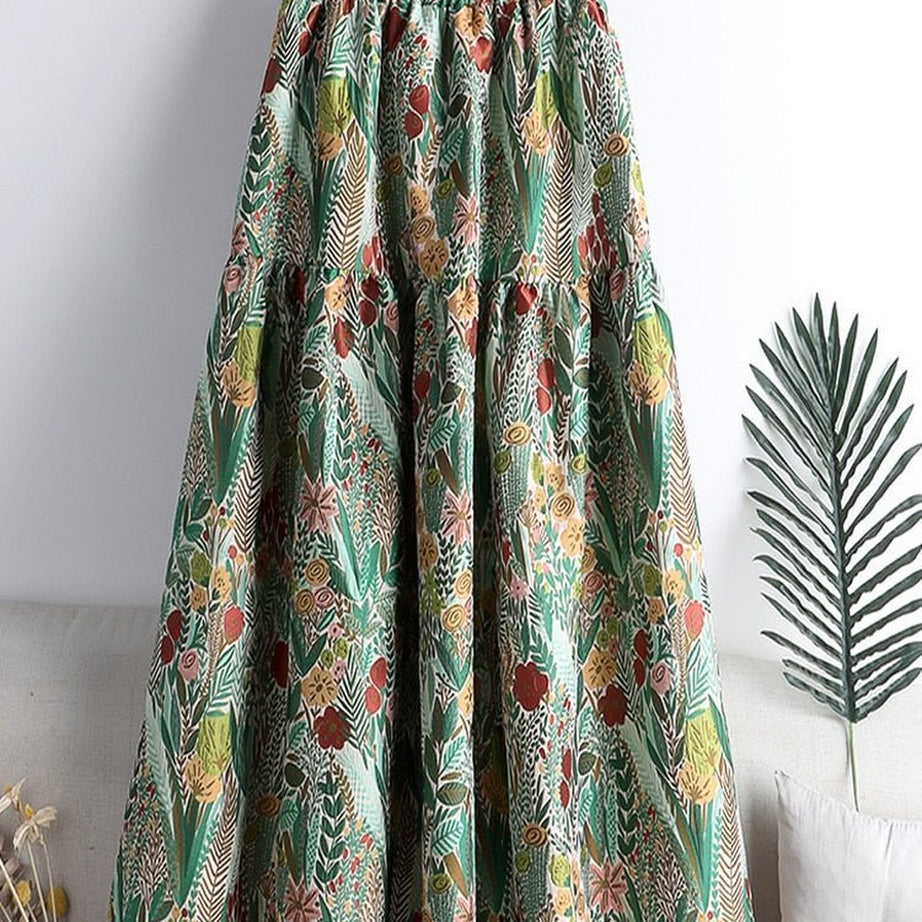 Y2k Jacquard Floral Embroidery Skirt