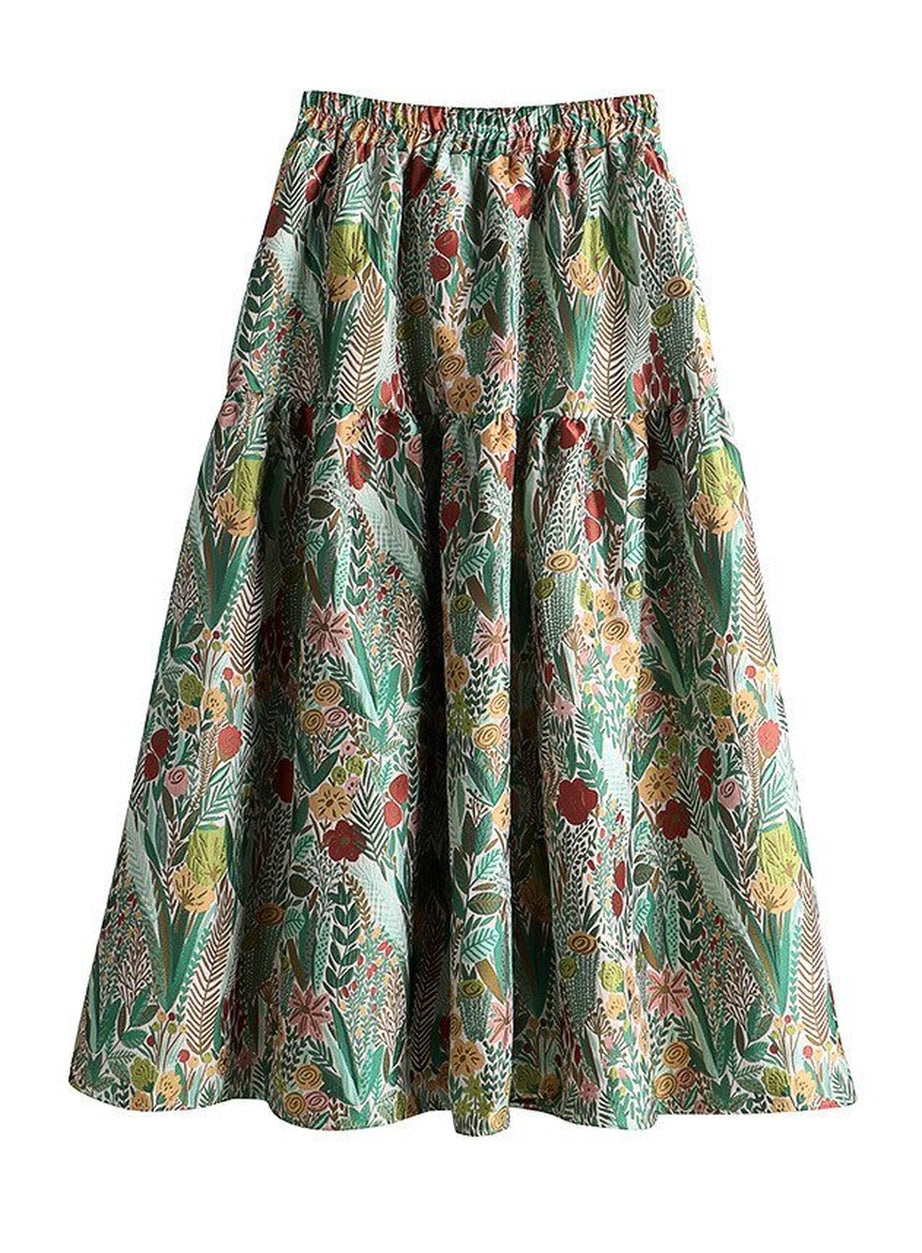 Y2k Jacquard Floral Embroidery Skirt
