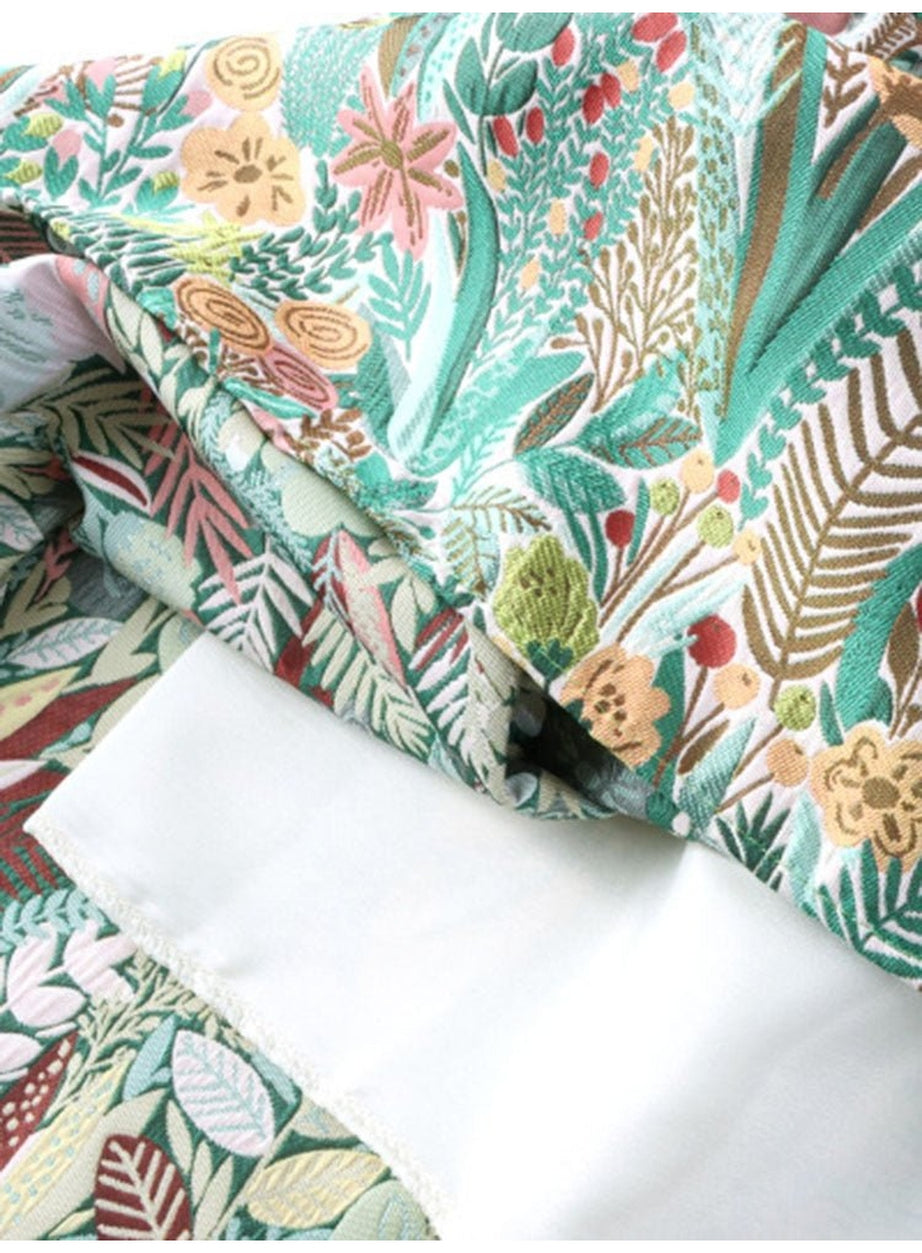 Y2k Jacquard Floral Embroidery Skirt