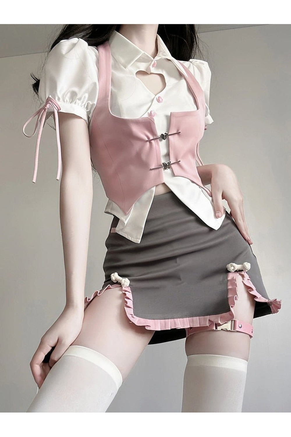 Y2k Japanese Gyaru Girl 3 Piece Set